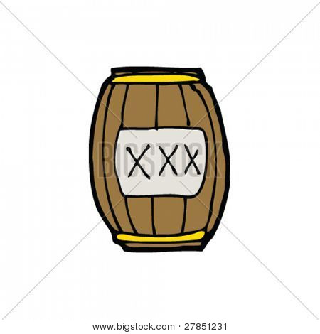 desenho peculiar de barril de pólvora