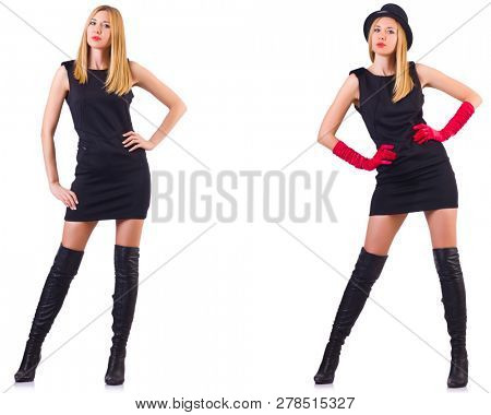 Beautiful woman wearing topboots