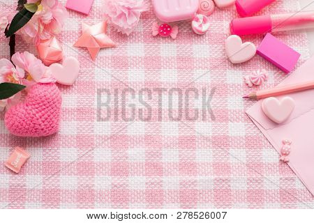 Copy Space For Text On Valentine's Day Holiday Celebration Background.