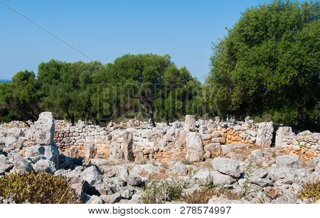 Part Of The Village Of The Den Galmes Archaeological Site Of The Spanish Island
