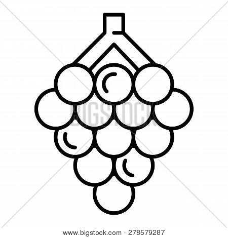 Raw Grape Icon. Outline Raw Grape Icon For Web Design Isolated On White Background