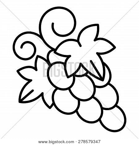 Table Grape Icon. Outline Table Grape Icon For Web Design Isolated On White Background