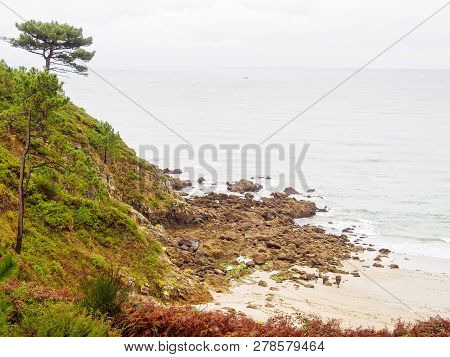 Rugged Coast Close To The End Of Camino Finisterre - Praia De Langosteira, Galicia, Spain