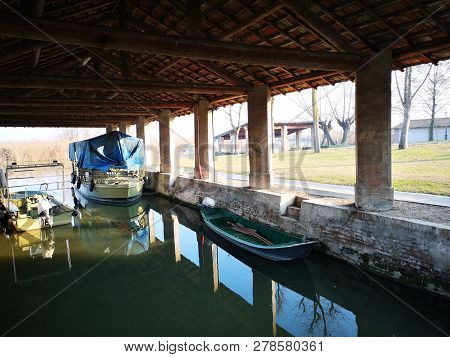Mantua Nature Park Mooring And Shelter With Boat