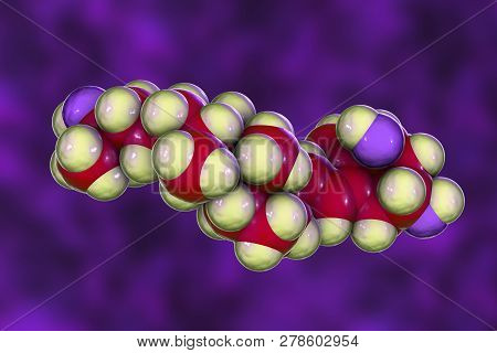 Calcitriol Molecule, Activated Form Of Vitamin D3 Used In The Treatment Of Calcium Deficiency With H