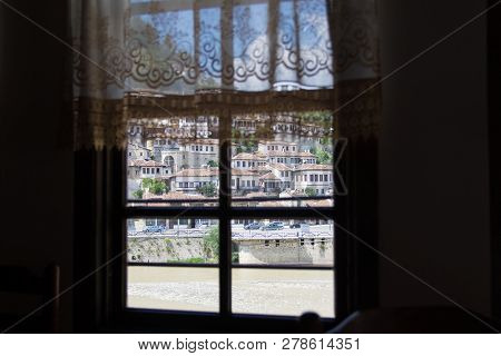 Old Town Berati, Windows In Berat - Also Called City Of A Thousand Windows. Albania, World Heritage 