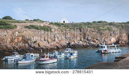 View Of The Marina Of Port La Meule On The Island Of Yeu