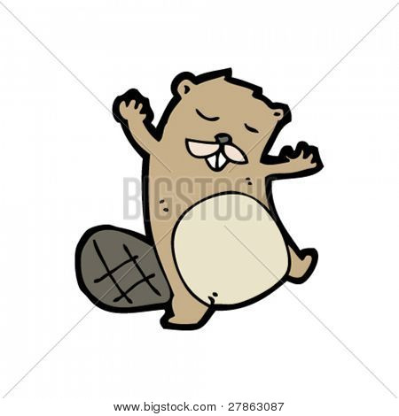 dansende beaver cartoon