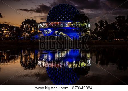 Buenos Aires, Argentina, July 7, 2018: Planetarium Named Galileo Galilei In Palermo