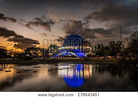 Buenos Aires, Argentina, July 7, 2018: Planetarium Named Galileo Galilei In Palermo