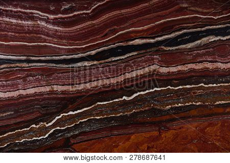 Slab Natural Onyx Stone Red With Beautiful Stripes, Called Onice Fantastico