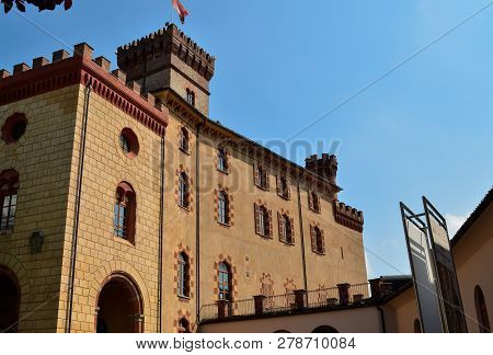 View Of The Castle Of Barolo, Home Of The Wine Museum,