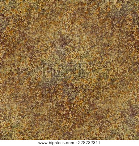 Seamless Tileable Texture Of Old Weathered Rusty Metal Sheet.