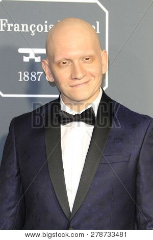 LOS ANGELES - JAN 13:  Anthony Carrigan at the Critics Choice Awards  at the Barker Hanger on January 13, 2019 in Santa Monica, CA