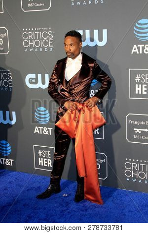 LOS ANGELES - JAN 13:  Billy Porter at the Critics Choice Awards  at the Barker Hanger on January 13, 2019 in Santa Monica, CA
