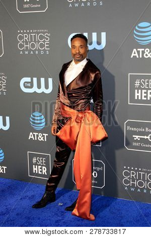 LOS ANGELES - JAN 13:  Billy Porter at the Critics Choice Awards  at the Barker Hanger on January 13, 2019 in Santa Monica, CA