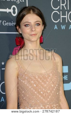 Thomasin McKenzie at the 24th Annual Critics' Choice Awards held at the Barker Hangar in Santa Monica, USA on January 13, 2019.