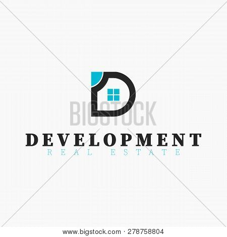 Vector Real Estate Initial Letter D Logo Design Template.