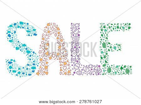 Lettering Spring Sale Vector On White Background