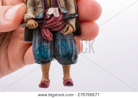 Ottoman Man Figure In Tradational Clothes In The View