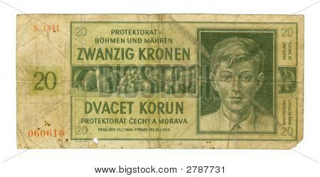 20 Koruna Bill Czechia, 1944