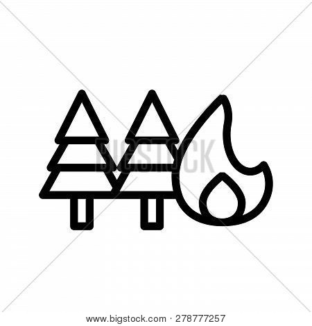 Fire Insurance Vector, Insurance Related Line Design Editable Stroke Icon