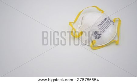 N95 Mask Help To Protect Dust And Other Particle, Put On White Background,