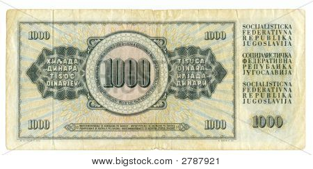 1000 Dinar regningen af Jugoslavien, 1981