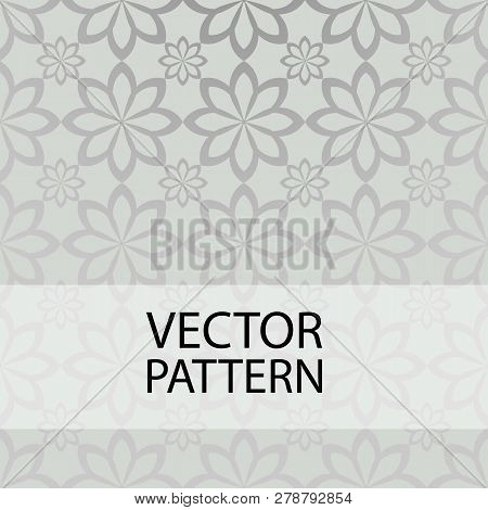 Seamless Pattern On Gray Background Form Flower