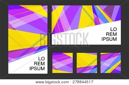 Colorful Bright Abstract Retro Poster Template For Event, Disco, Party, Concert, Show.