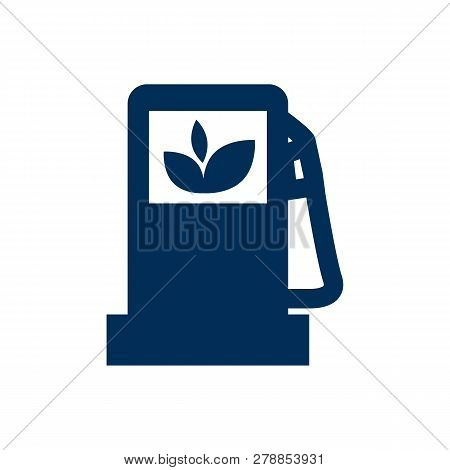 Isolated Eco Gas Station Icon Symbol On Clean Background. Vector Autorefuelling Element In Trendy St