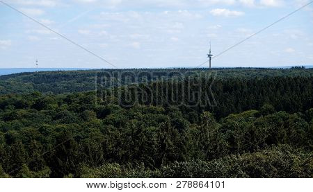 View From Watchtower At Three Border Point In Vaals (the Netherlands)