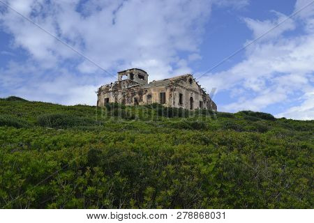 Abandoned  Ruins Of Military Building Called Semaforo