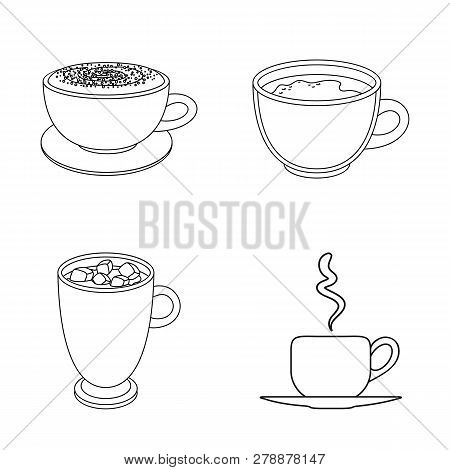 Vector Illustration Of Cup And Coffe Icon. Set Of Cup And Top  Stock Vector Illustration.