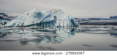 Icebergs In Jokulsarlon Lagoon, Beneath Breidamerkurjokull Glacier, Sudhurland, Iceland