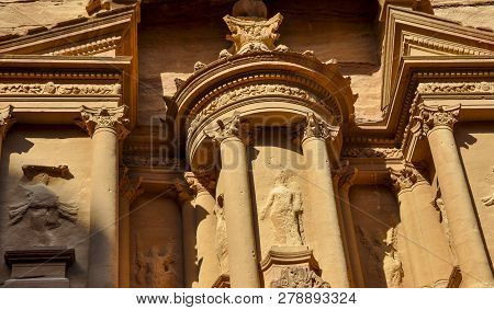 Al-khazneh `the Treasury` Is One Of The Most Elaborate Temples In The Ancient Arab Nabatean Kingdom 