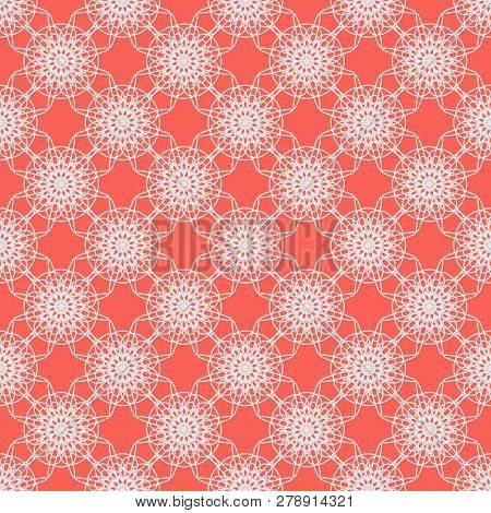 Vector Ornamental Seamless Pattern, Geometric Figures, Stars, Rhombuses. Design For Prints, Decor, F