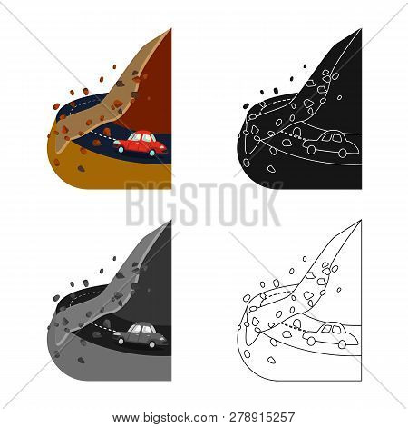 Isolated Object Of Weather And Distress Symbol. Collection Of Weather And Crash Stock Symbol For Web