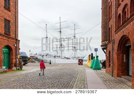 Gorch Fock I In The Port Of Stralsund, Germany