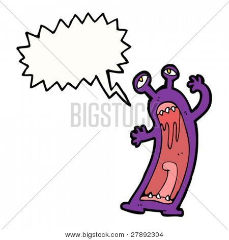 kreskówka potwór straszenia