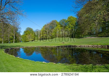 Liselund Park On Island Of Moen In Denmark