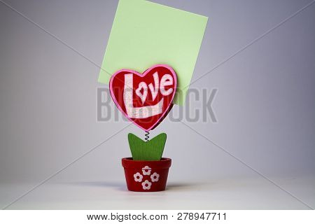 Red Wooden Heart With The Inscription 