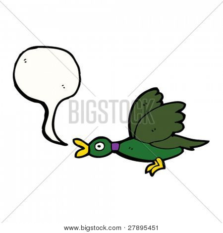 karikatura, létající kachny quacking