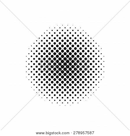 Halftone. Black Circle. Circle Halftone. Vector Illustration