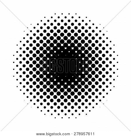 Halftone. Black Circle. Circle Halftone. Vector Illustration