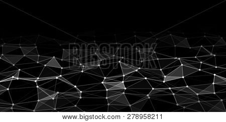 Big Data. Abstract Technology Background. Low Poly Shape. Data Technology. Computer Generated Abstra
