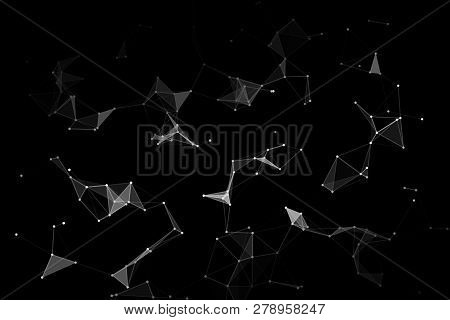 Big Data. Abstract Technology Background. Low Poly Shape. Data Technology. Computer Generated Abstra