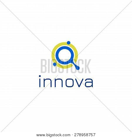 Logo Template With Molecule Idea For Medical Clinic Scientific Business Service, Drugs, Pills, Innov