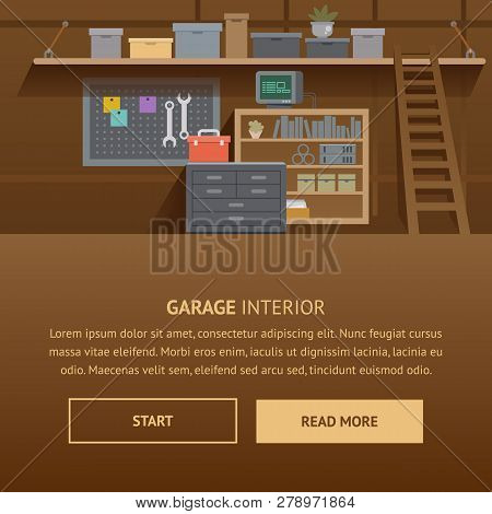 Garage Interior Vector Photo Free Trial Bigstock
