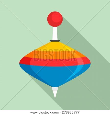 Whirligig Toy Icon. Flat Illustration Of Whirligig Toy Vector Icon For Web Design